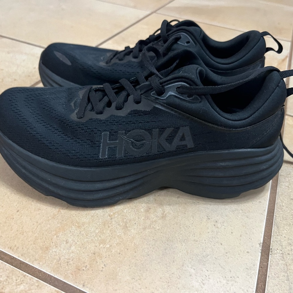 Hoka Black Bondi 8 Running Shoes